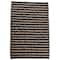 Black and Natural Jute Cotton Area Rug